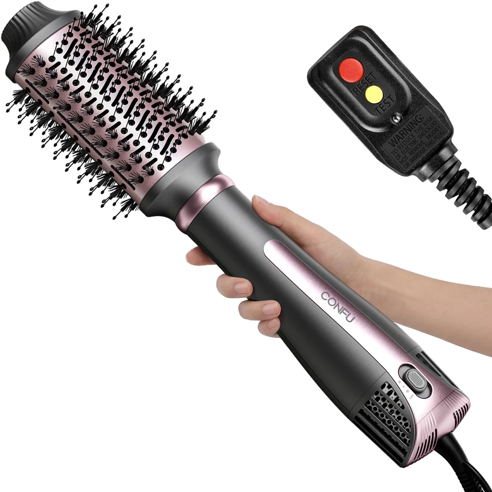 4-in-1 Blow Dryer Brush with its plug