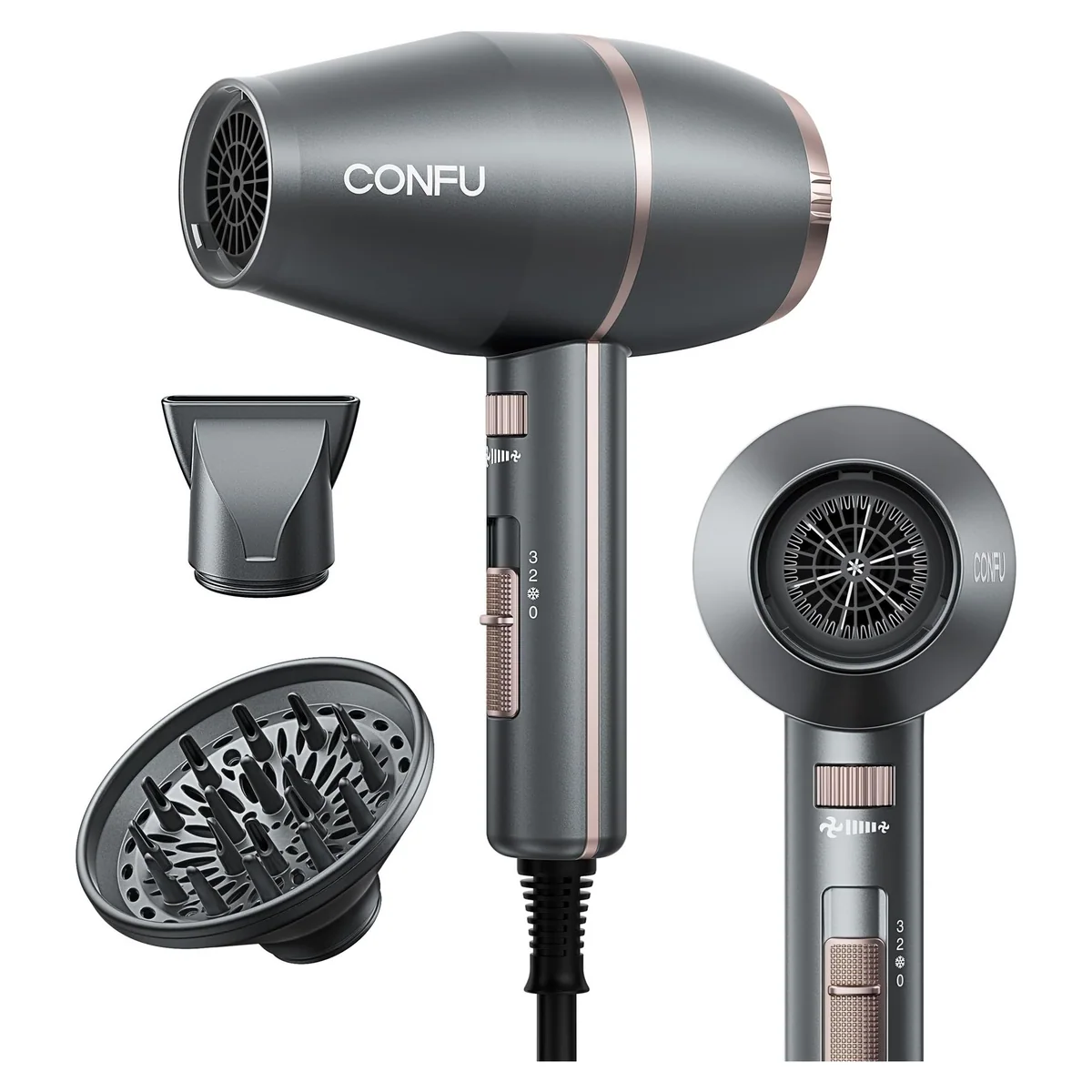 CONFU 1875W Ionic Hair Dryer