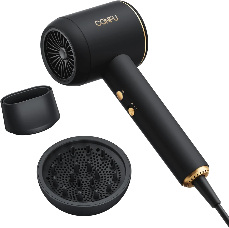 Plasma Ionic Hair Dryer with its concentrator, diffuser